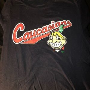 Funny spoof “Caucasians” Cleveland Indians shirt